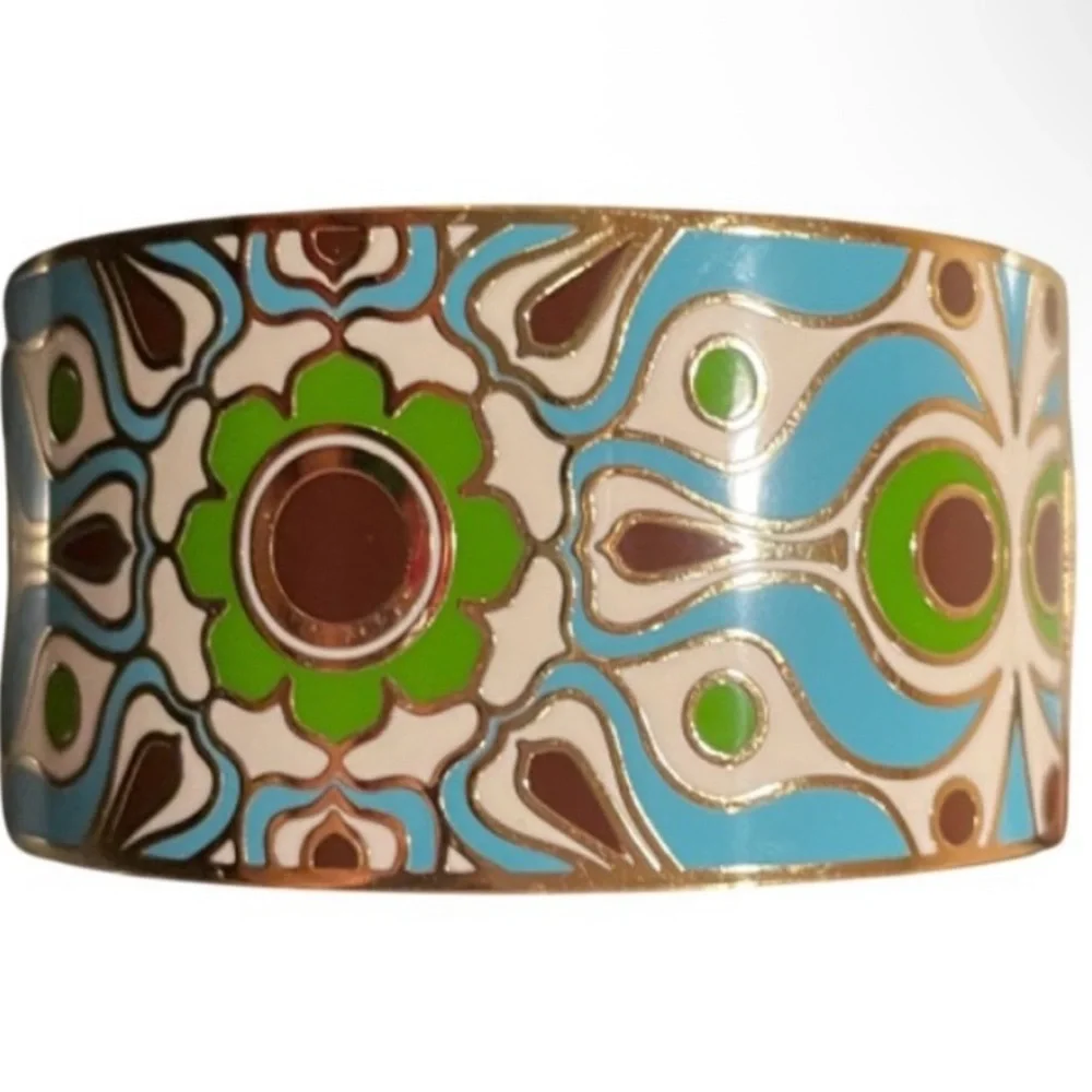 Kate Spade x Florence Broadhurst “Carry a Torch” Enamel Bangle Limited Edition - Picture 2 of 4